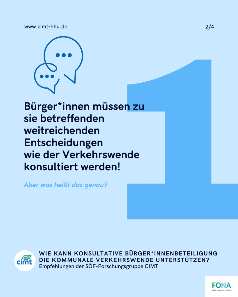Bürger*innen müssen zu sie betreffenden weitreichenden Entscheidungen wie der Verkehrswende konsultiert werden!